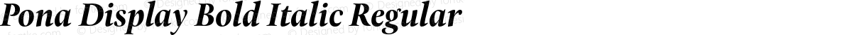 Pona Display Bold Italic Regular