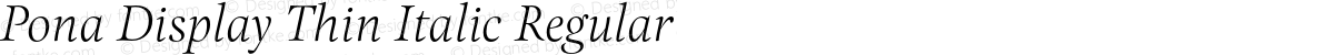 Pona Display Thin Italic Regular