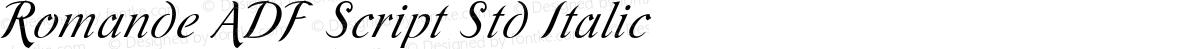 Romande ADF Script Std Italic