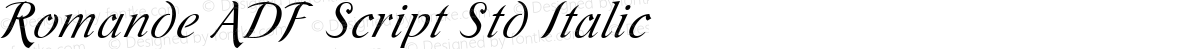 Romande ADF Script Std Italic