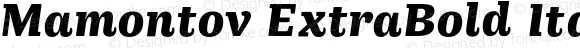 Mamontov ExtraBold Italic Regular