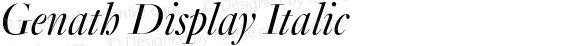 Genath Display Italic