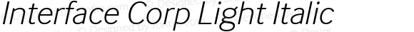 Interface Corp Light Italic
