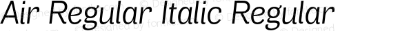 Air Regular Italic Regular