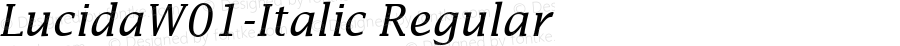 Lucida W01 Italic