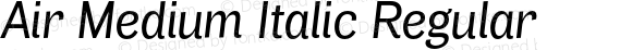 Air Medium Italic Regular