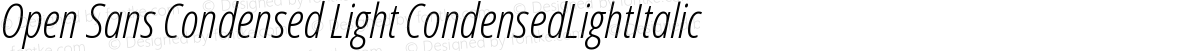 Open Sans Condensed Light CondensedLightItalic