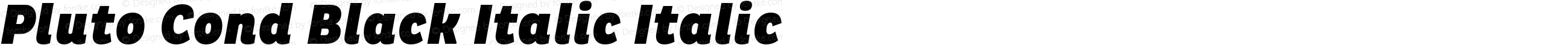 PlutoCondBlack-Italic