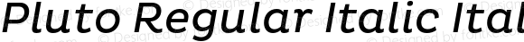 Pluto Regular Italic Italic