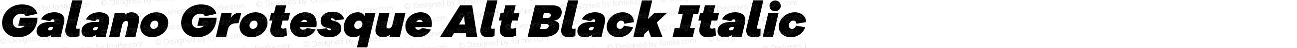 Galano Grotesque Alt Black Italic