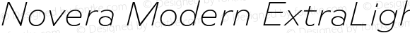Novera Modern ExtraLight Italic