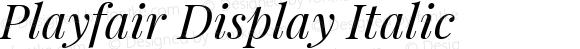 Playfair Display Italic