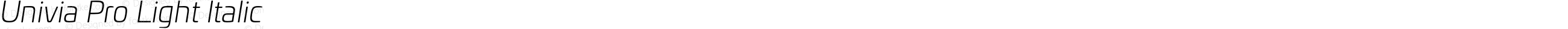 UniviaProLight-Italic