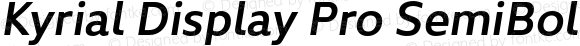 KyrialDisplayProSemiBold-Italic