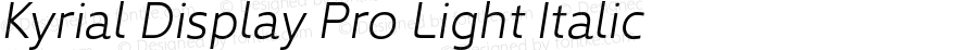 KyrialDisplayProLight-Italic