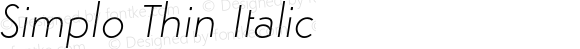 Simplo Thin Italic