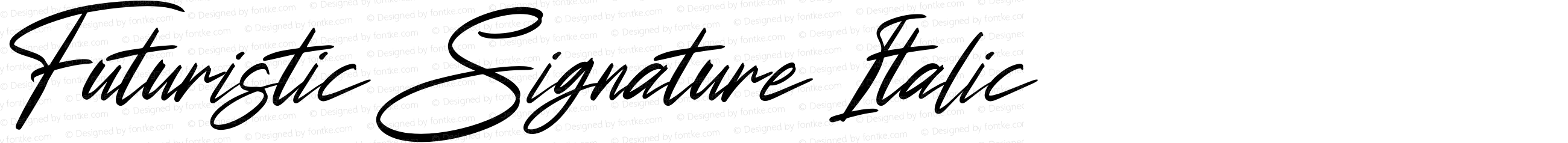 Futuristic Signature Italic