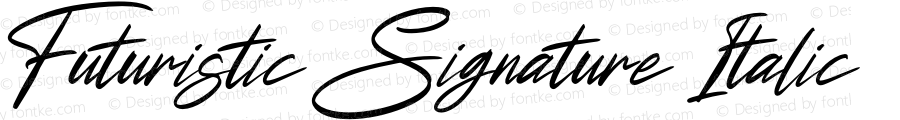 Futuristic Signature Italic