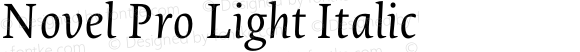 Novel Pro Light Italic