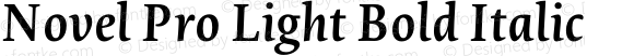 Novel Pro Light Bold Italic