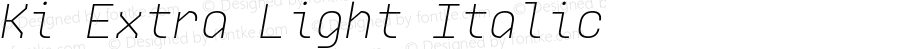 Ki-ExtraLightItalic