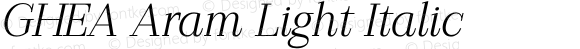 GHEA Aram Light Italic