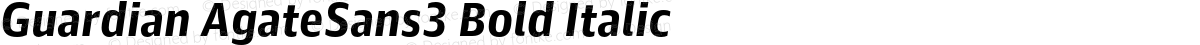 Guardian AgateSans3 Bold Italic