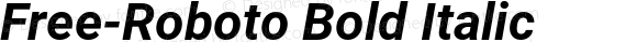 Free-Roboto Bold Italic