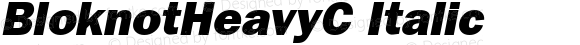 BloknotHeavyC Italic