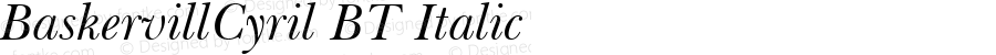 BaskervillCyril BT Italic