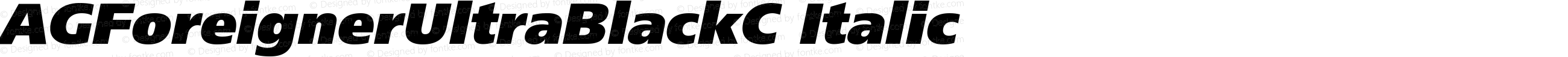 AGForeignerUltraBlackC Italic