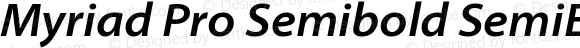 Myriad Pro Semibold SemiExtended Italic