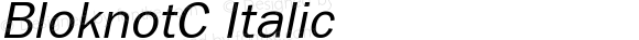 BloknotC Italic