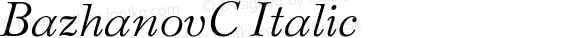 BazhanovC Italic