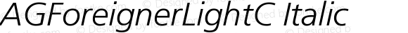 AGForeignerLightC-Italic