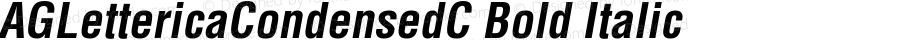 AGLettericaCondensedC Bold Italic