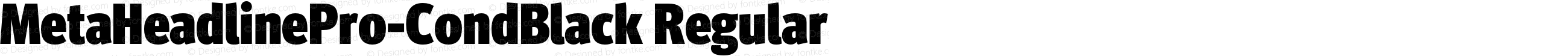 MetaHeadlinePro-CondBlack Regular