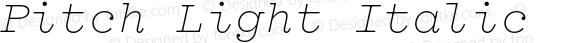 Pitch Light Italic