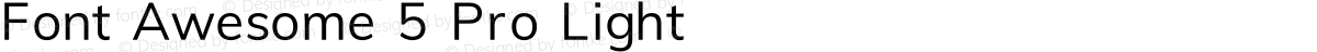 Font Awesome 5 Pro Light