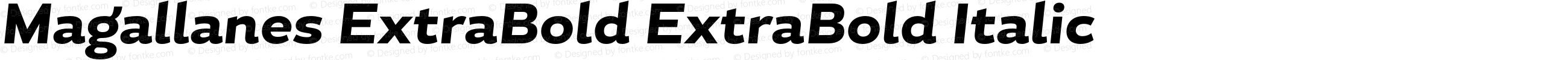 Magallanes ExtraBold ExtraBold Italic