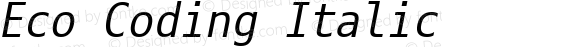 Eco Coding Italic