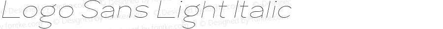 Logo Sans Light Italic