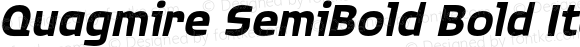 Quagmire SemiBold Bold Italic