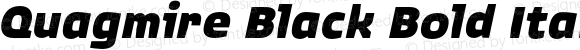 Quagmire Black Bold Italic