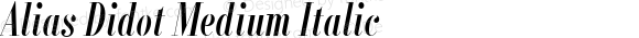 Alias Didot Medium Italic