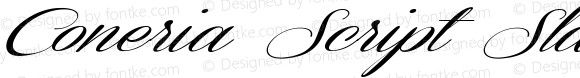 Coneria Script Slanted Medium Regular