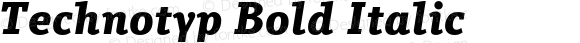 Technotyp Bold Italic