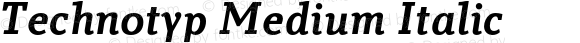 Technotyp Medium Italic
