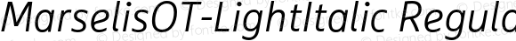 MarselisOT-LightItalic Regular