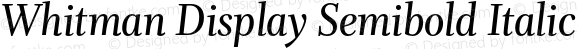 Whitman Display Semibold Italic